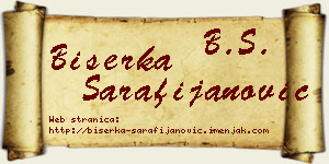 Biserka Sarafijanović vizit kartica
